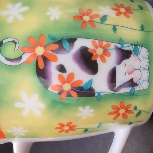 Lot Of 2 Kitty Cat Coffee Mugs Blue/Green . - Picture 12 of 13